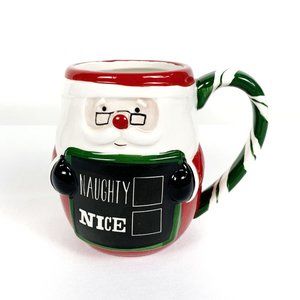 Santa Claus Chalkboard Naughty or Nice Holiday Mug